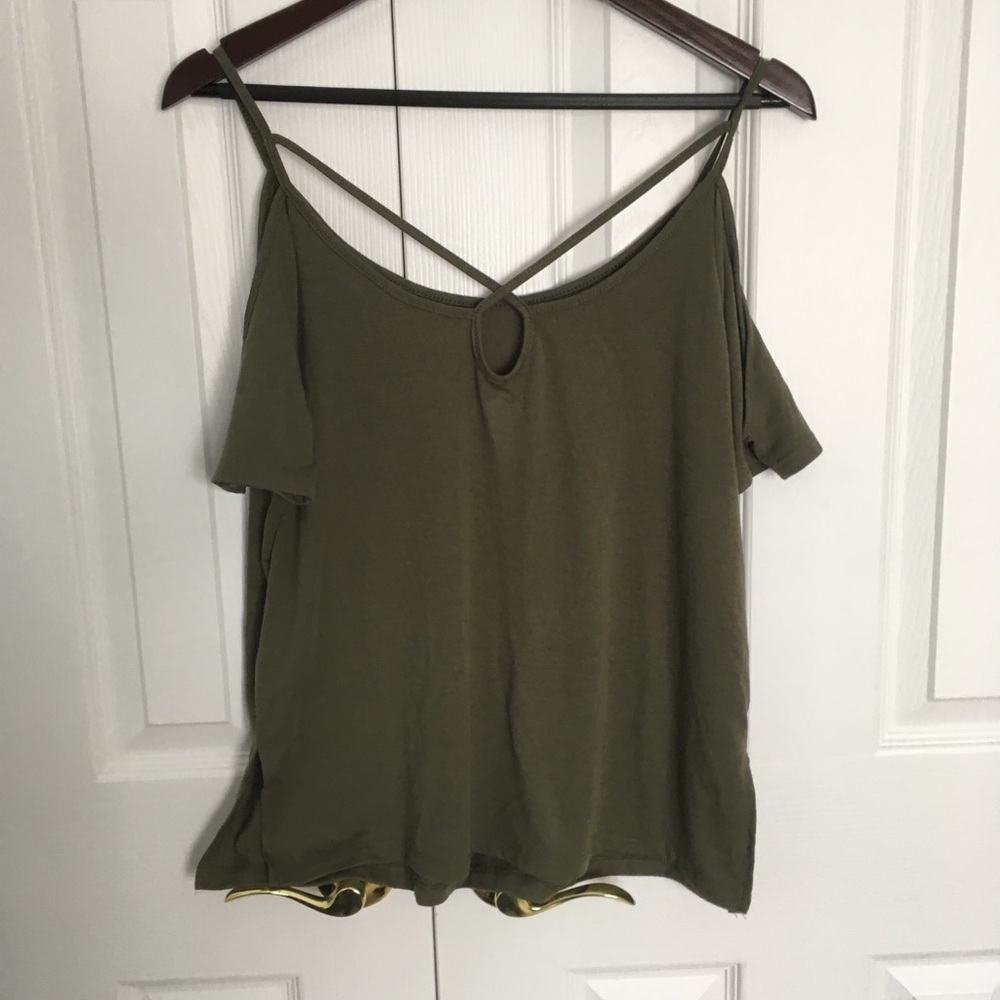 Cute green cut out shirt